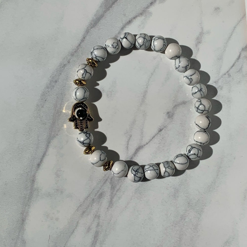 Gold & marble bracelet